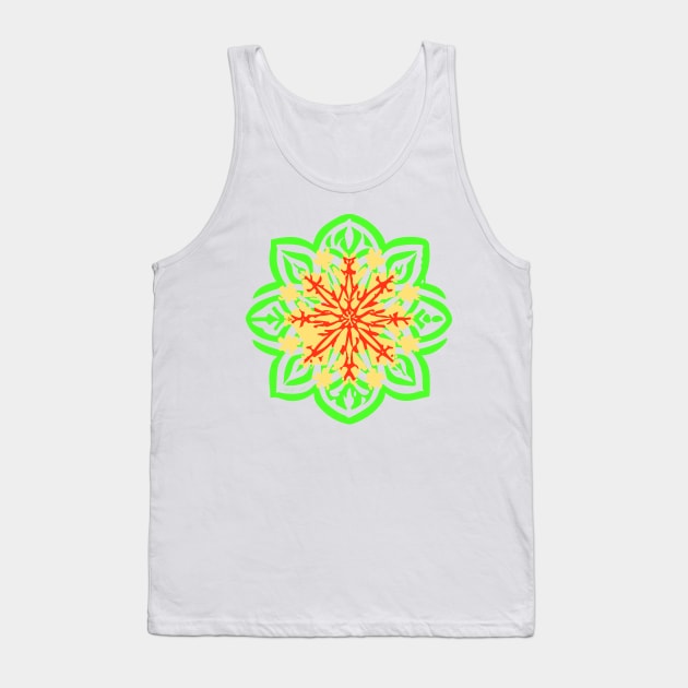 mandala Clamber drawing Tank Top by Martin Young